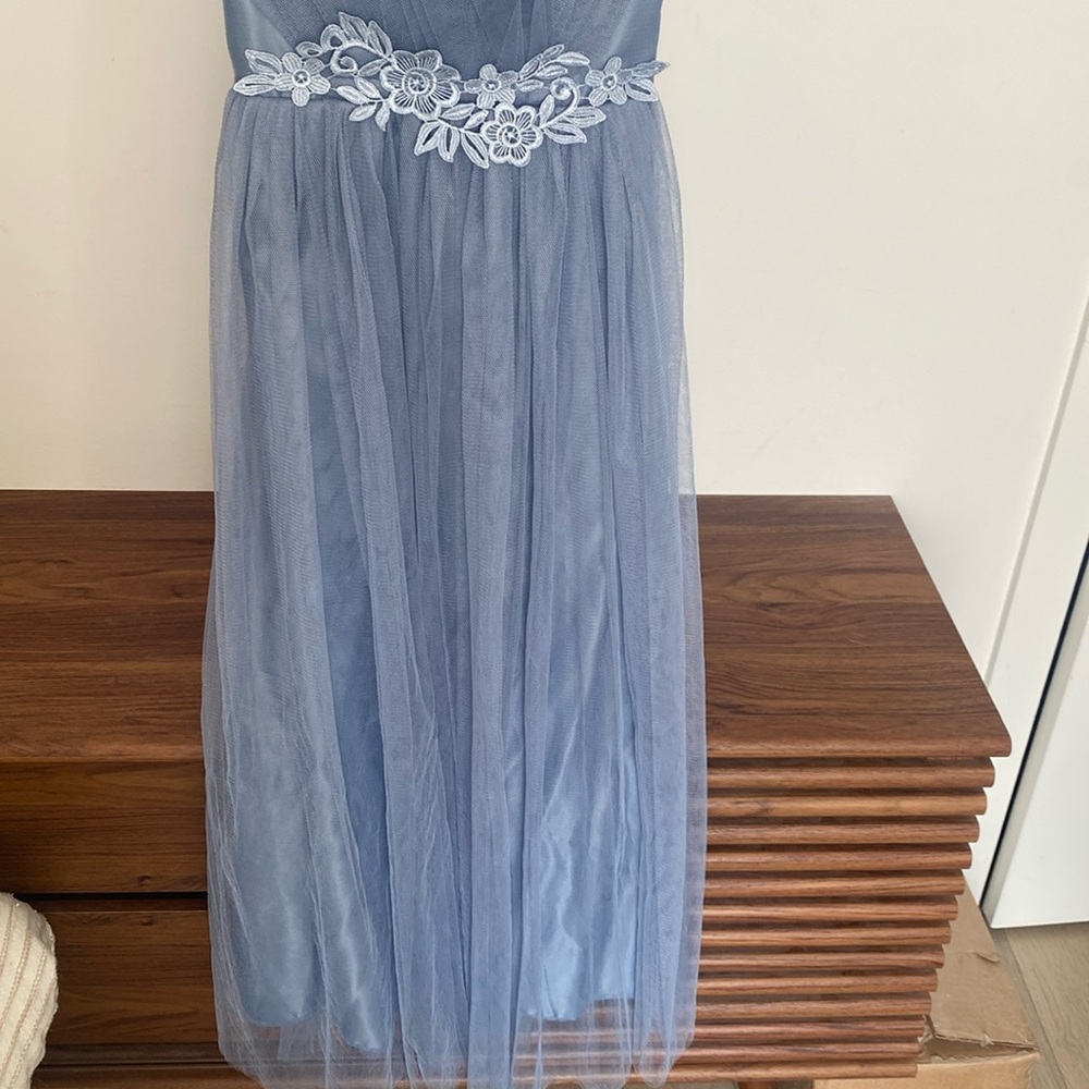 Formal Light Blue Tulle Dress - Size S - Picture 5 of 12